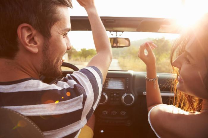 Couples trip road hitchhiker pick